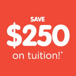 save $250 off tuition
